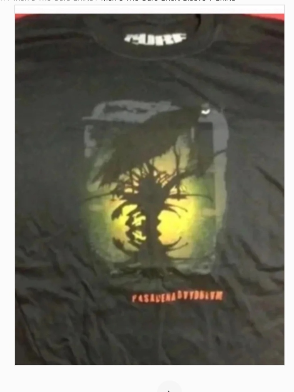 The Cure,Pasadena concert tshirt